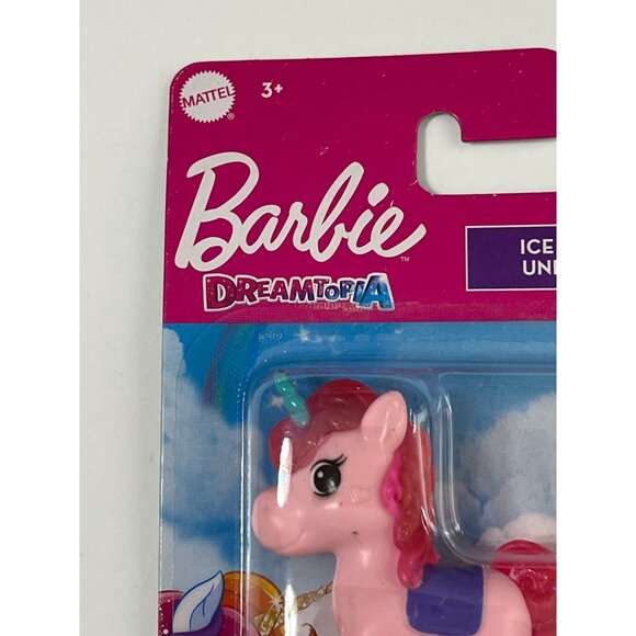 Barbie Dreamtopia Ice Cream Unicorn Mini Figure Pink Toy Horse NWT - Picture 4 of 5